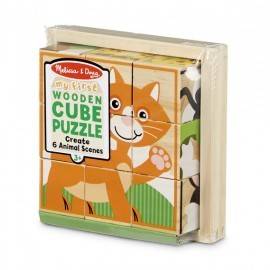 PRIMELE MELE CUBURI - PUZZLE CU ANIMALE