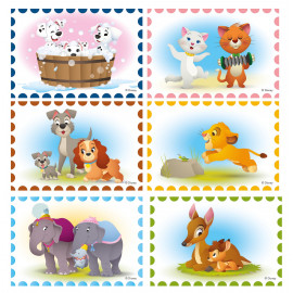 DISNEY ANIMALS - PUZZLE CLEMENTONI 6 CUBURI