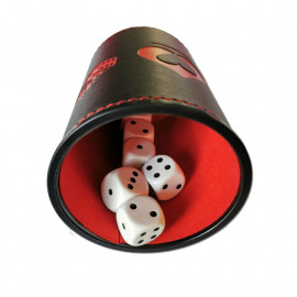 CUPĂ DIN PIELE ECOLOGICĂ CU 6 ZARURI DE 16 mm