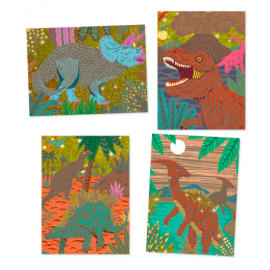 JOC CREATIV DE RĂZUIT - DINOZAURI