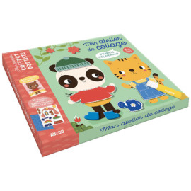 Set creativ, atelier de colaj, imbraca animalele