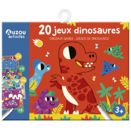 Colectie de 20 de mini jocuri cu dinozauri, cu planse reutilizabile