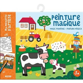Set creativ, Pictură magică cu apă, la fermă