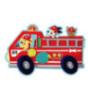 Firetruck pups puzzle - Masina de pompieri, puzzle mare de podea