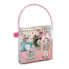 Mini set de manichiura pentru copii, oja bleu si sclipici colorat Na!Na!Na! Surprise