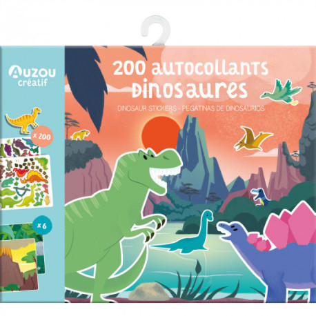 200 de abtibilduri repozitionabile cu dinozauri