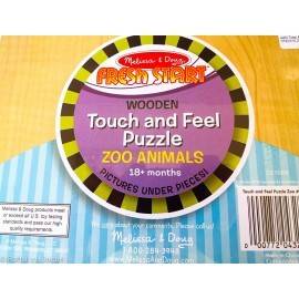 PUZZLE DE LEMN - ATINGE DESCOPERĂ - ANIMALE ZOO