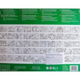 CAIET JUMBO CU PLANȘE PENTRU COLORAT - ANIMALE
