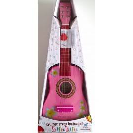 CHITARĂ ROZ DECORATĂ CU FLORI