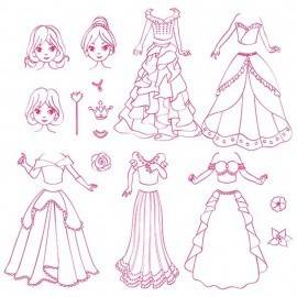 SET CREATIV STAMPO FASHION BOX PRINȚESE anna