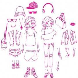 SET CREATIV STAMPO FASHION DRESSING STREET STYLE