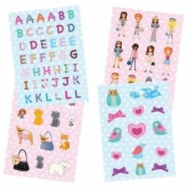 CAIET CU ABȚIBILDURI REUTILIZABILE - GIRL CLUB